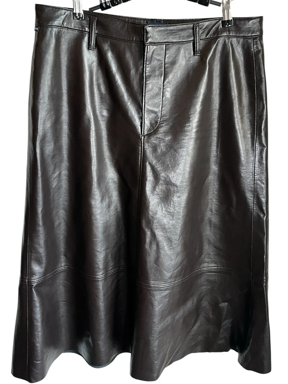 Citizens Of Humanity Cassia Recycled Leather Blend Midi Skirt A-Line Size 32
